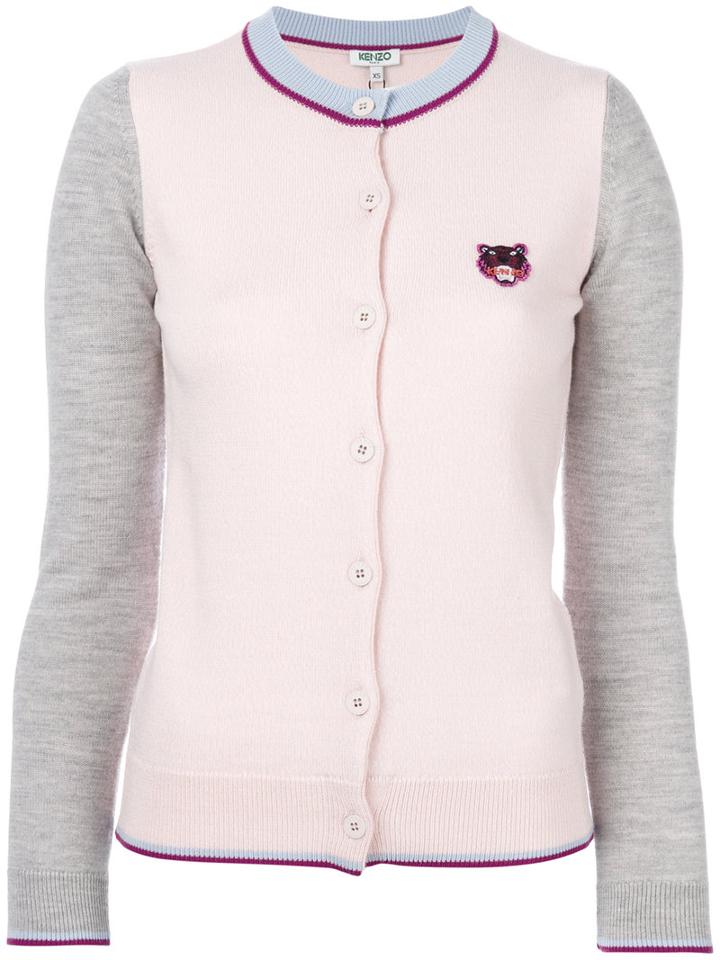 Kenzo - Tiger Cardigan - Women - Wool - M, Pink/purple, Wool