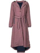 The Upside Striped Belted Jacket - Red