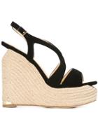 Paloma Barceló Clarisse Sandals, Women's, Size: 39, Black, Leather/suede/raffia