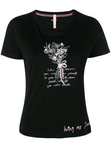Marc Cain Floral Print T-shirt - Black
