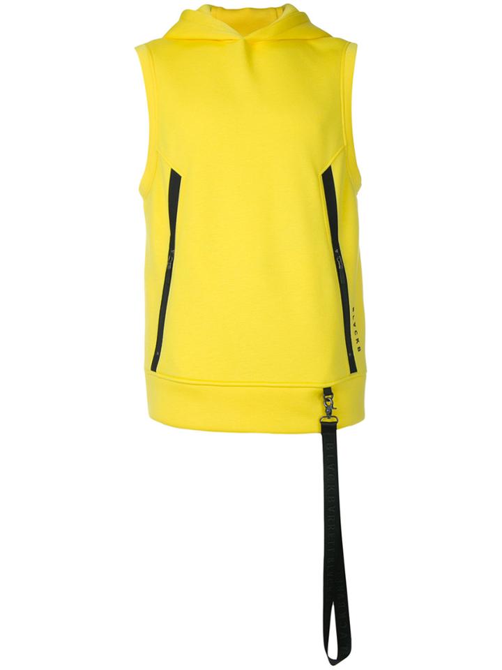 Blackbarrett Sleeve-less Hooded Top - Yellow & Orange