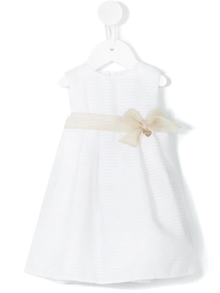 Le Bebé Enfant - Raffia Bow Dress - Kids - Cotton/polyester - 18 Mth, White