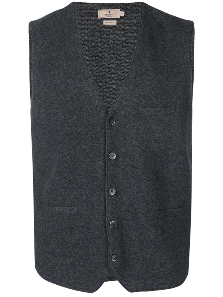 Hackett V-neck Waistcoat - Grey