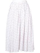 Adam Lippes Embroidered Midi Skirt - White