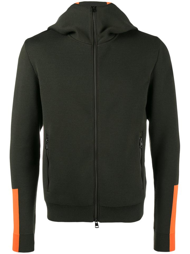 Moncler Quilted Panel Hoodie - Brown