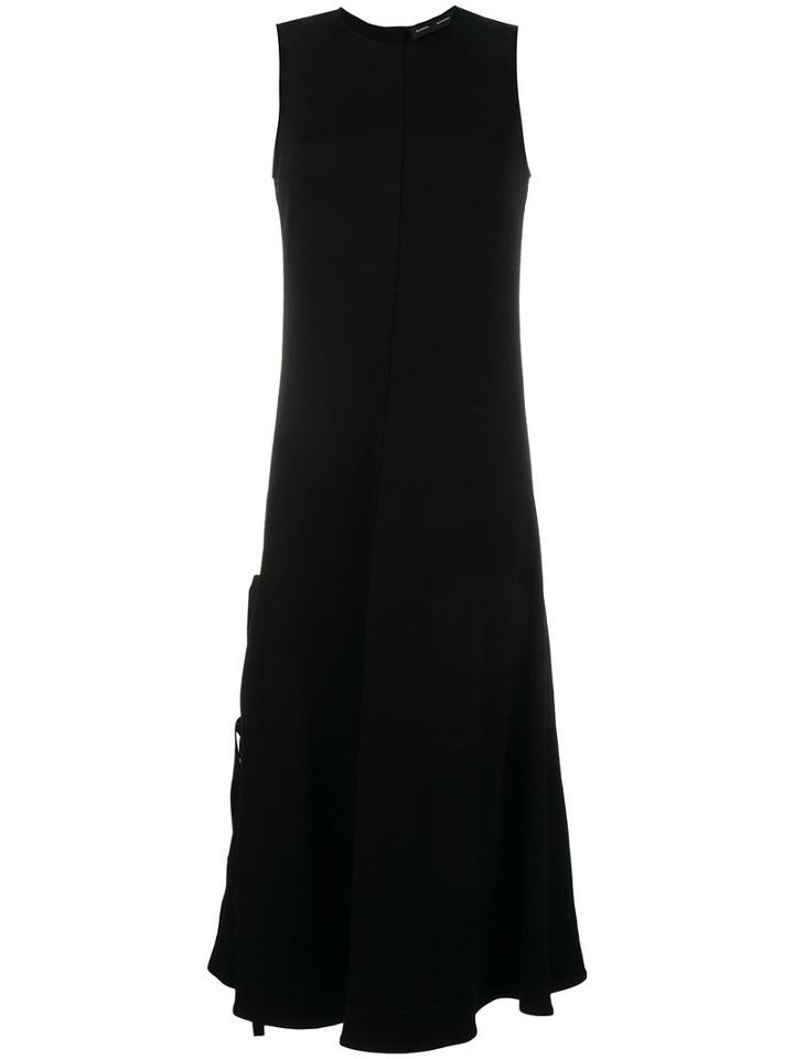 Proenza Schouler Sleeveless Flared Dress, Women's, Size: 4, Black, Cotton/nylon/viscose/wool