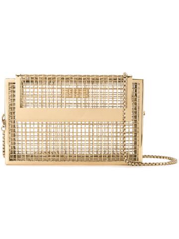 The Cartel - Signature Cage Shoulder Bag - Women - Aluminium - One Size, Grey, Aluminium