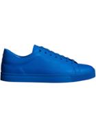 Burberry Perforated Check Leather Sneakers - Blue