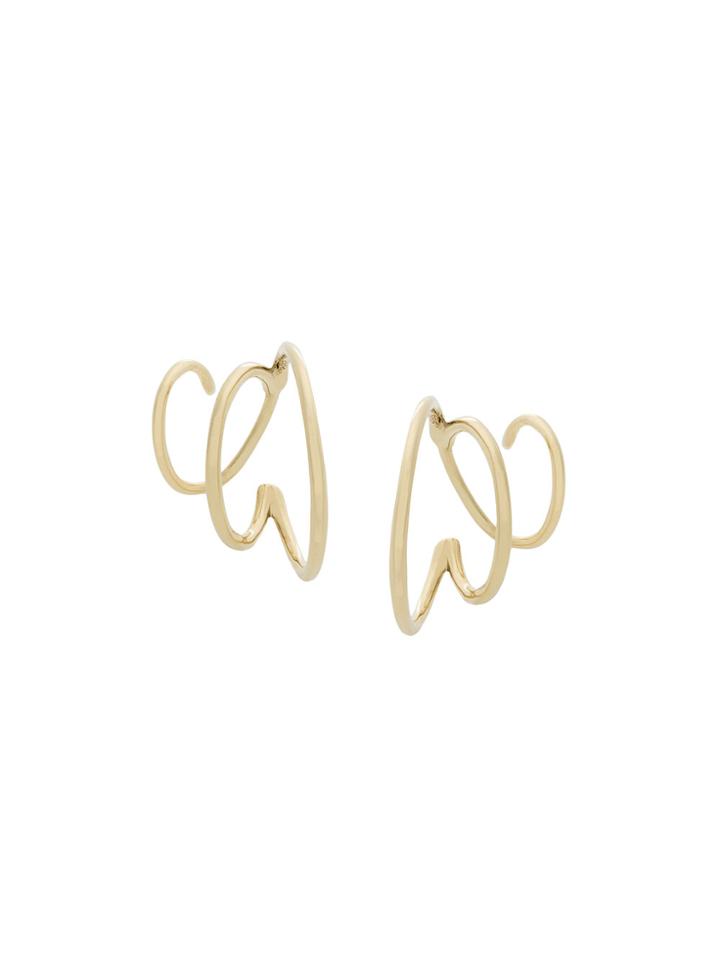 Maria Black 14kt Yellow Gold Mad Mouse Twirl Earrings - Metallic