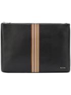 Paul Smith Signature Stripe Document Pouch - Black