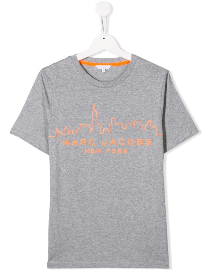Little Marc Jacobs Contrast Logo T-shirt - Grey