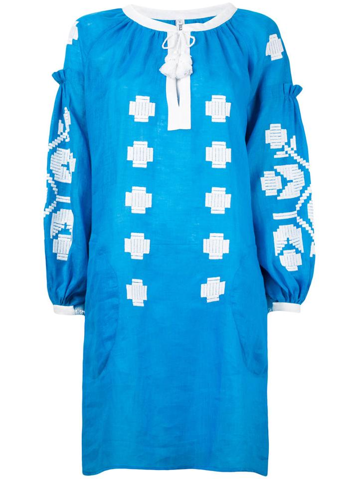 March 11 - Zarina Dress - Women - Linen/flax/acrylic - M, Blue, Linen/flax/acrylic