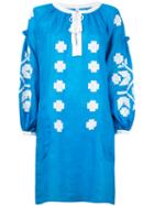 March 11 - Zarina Dress - Women - Linen/flax/acrylic - M, Blue, Linen/flax/acrylic