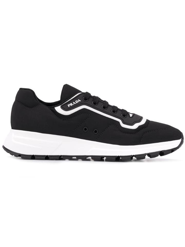 Prada Low-top Logo Sneakers - Black