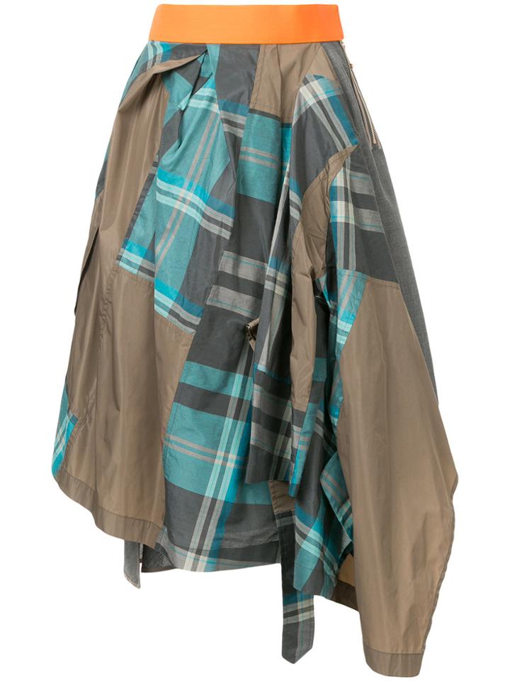 Kolor Patchwork Napkin Skirt - Grey