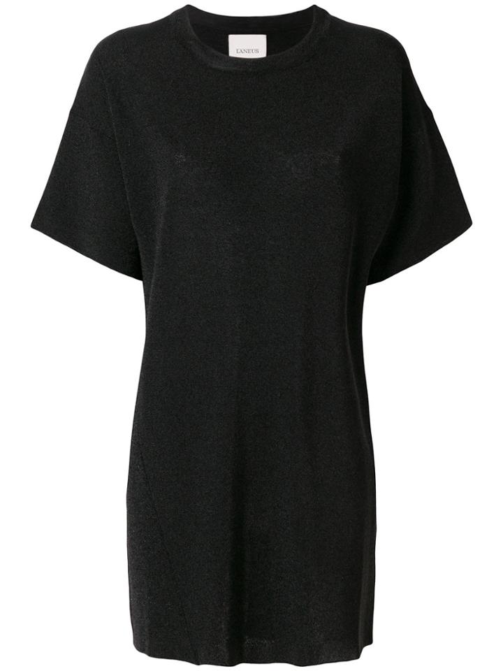 Laneus Plain T-shirt Dress - Black