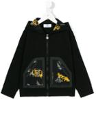 Young Versace Zipped Hoodie, Size: 8 Yrs, Black