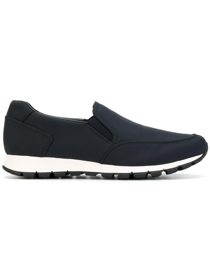 Prada Classic Slip-on Sneakers - Blue