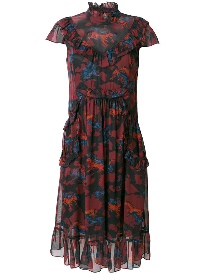 Coach Ruffled Dress - Multicolour