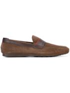Salvatore Ferragamo Contrast Trim Loafers - Brown