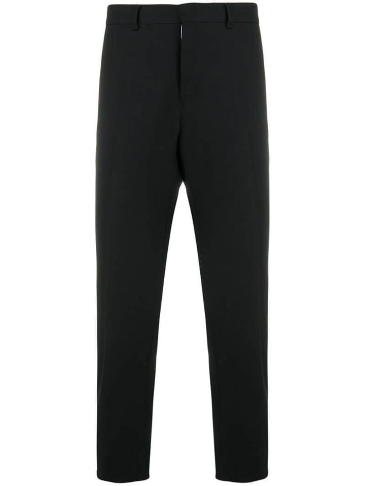 Ami Paris Cropped Trousers - Black