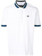 Les Hommes Contrast Collar Polo Shirt - White