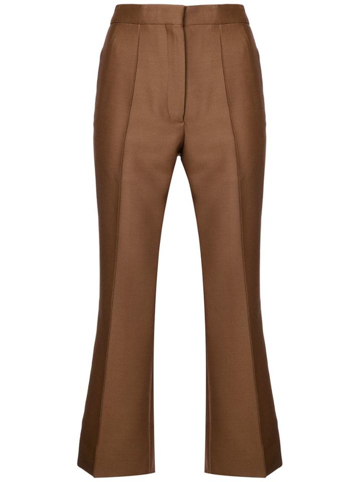 Rochas Cropped Tailored Trousers - Brown