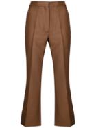 Rochas Cropped Tailored Trousers - Brown