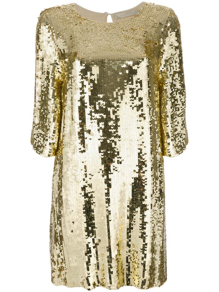 Amen Sequined T-shirt Dress - Nude & Neutrals