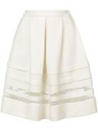 Ermanno Scervino Lace Detail Full Skirt - White