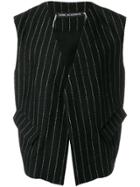 Cedric Jacquemyn Striped Gilet - Black