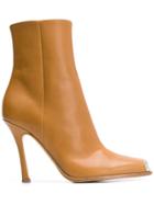 Calvin Klein 205w39nyc Square Toe Cap Ankle Boots - Nude & Neutrals