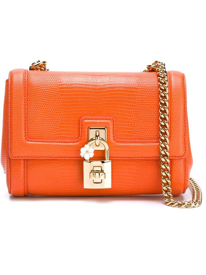 Dolce & Gabbana 'rosaria' Shoulder Bag, Women's, Yellow/orange