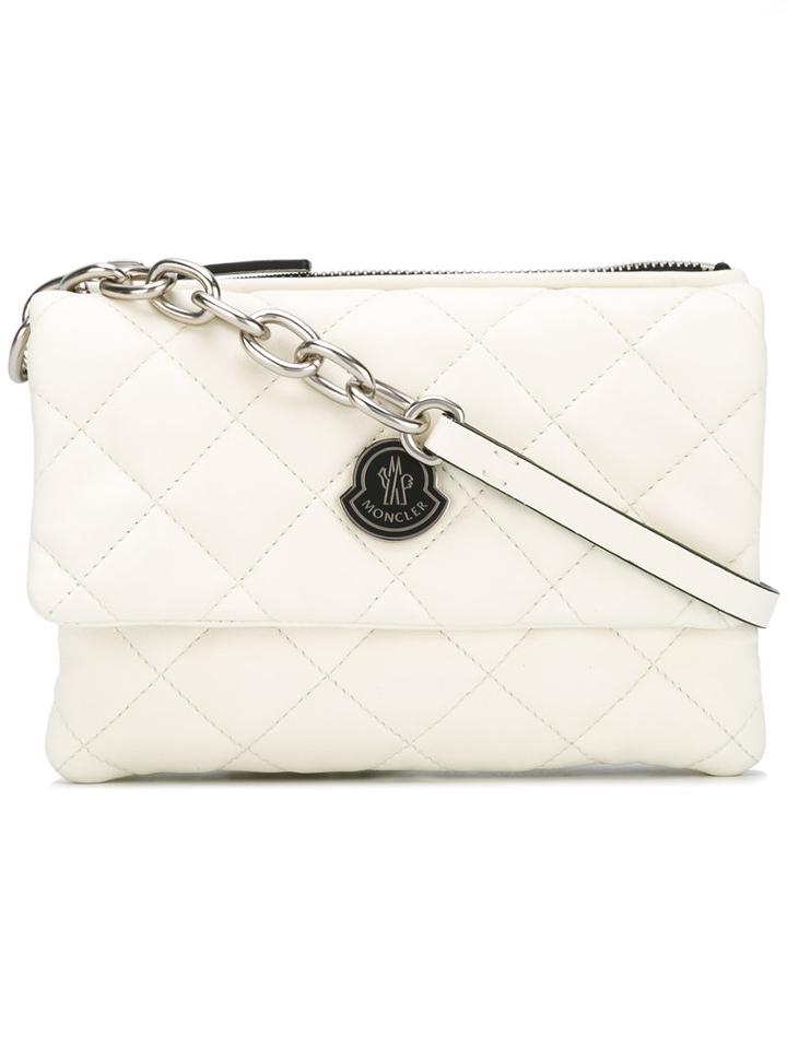 Moncler - Poppy Quilted Crossbody Bag - Women - Calf Leather - One Size, White, Calf Leather