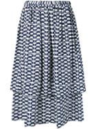 Comme Des Garçons Geometric Print Skirt - Blue