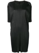 Pleats Please By Issey Miyake Short-sleeve Shift Dress - Black