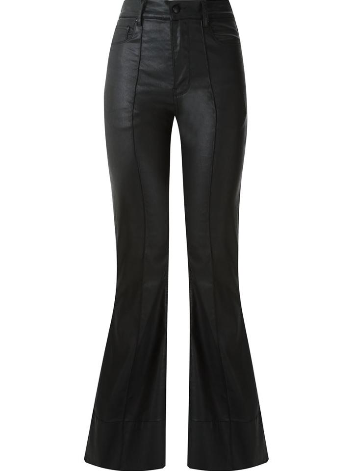 Amapô High-waisted Flared Trousers, Women's, Size: 36, Black, Cotton/spandex/elastane