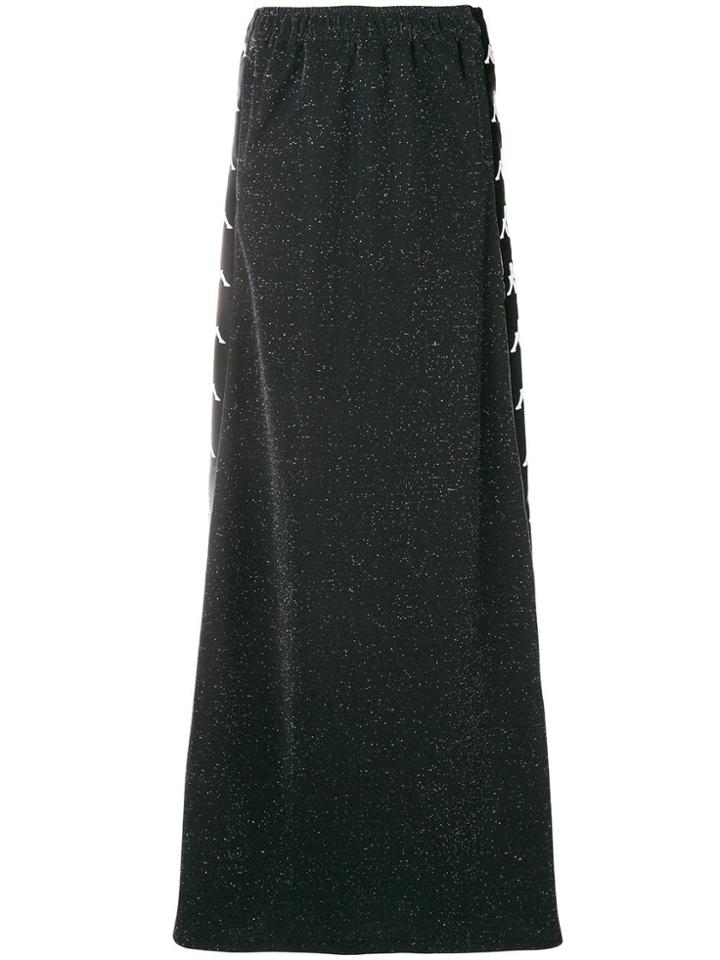 Faith Connexion Logo Stripe Maxi Skirt - Black