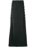 Faith Connexion Logo Stripe Maxi Skirt - Black