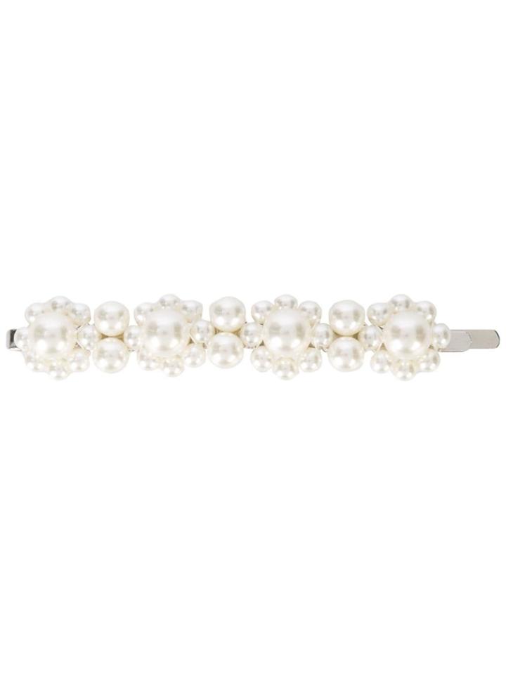 Simone Rocha Pearl Embellished Hairclip - White