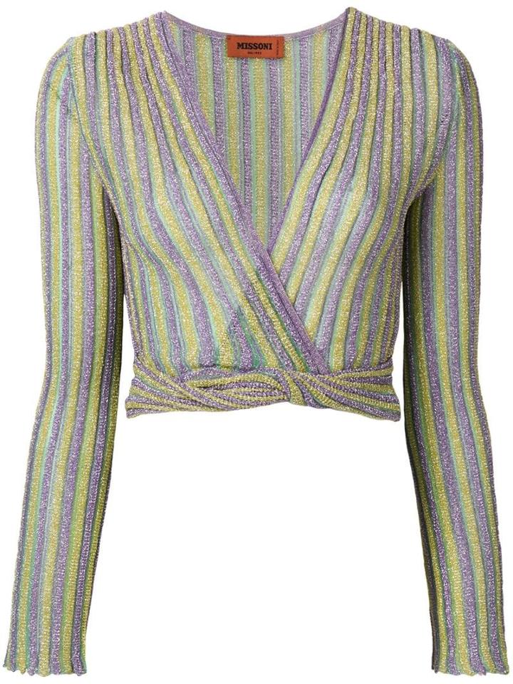 Missoni Glitter Crop Top - Purple