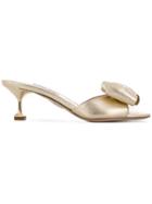 Miu Miu Bow Mules - Gold