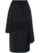 Off-white Pleat Detail Midi Skirt