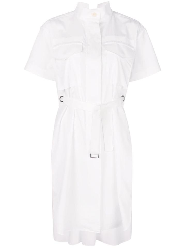 Sacai Poplin Cargo Dress - White
