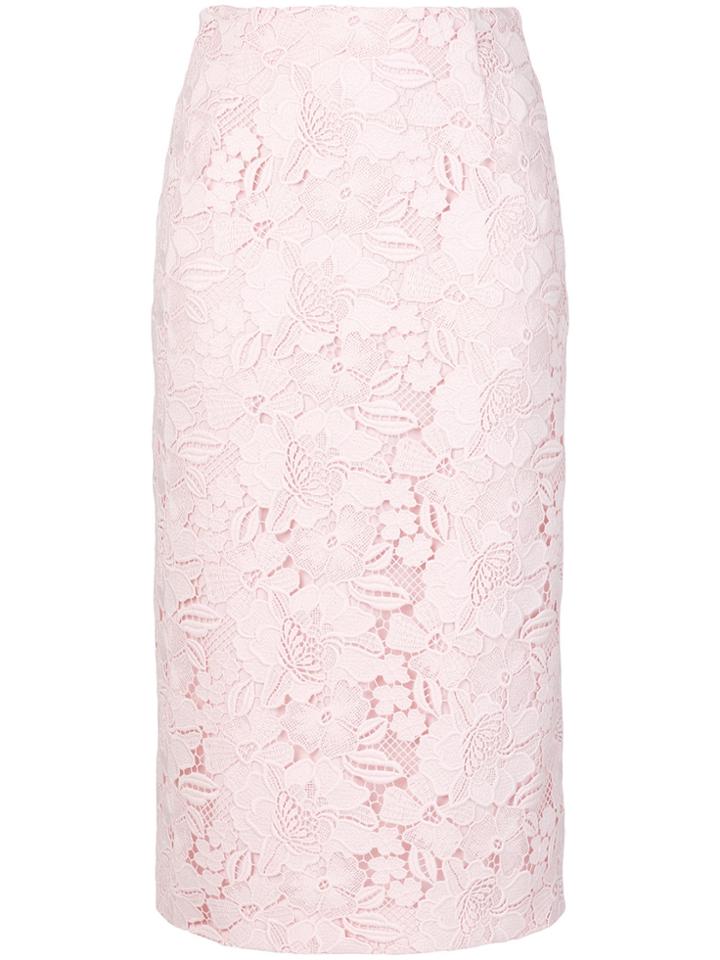 No21 Lace Embroidered Skirt - Pink & Purple