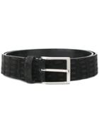 Simonnot Godard Textured Buckle Belt - Black