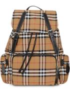 Burberry The Large Rucksack In Vintage Check Nylon - Neutrals