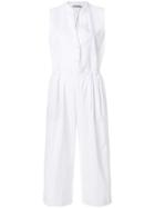 Vince Cropped Sleeveless Jumpsuit - White