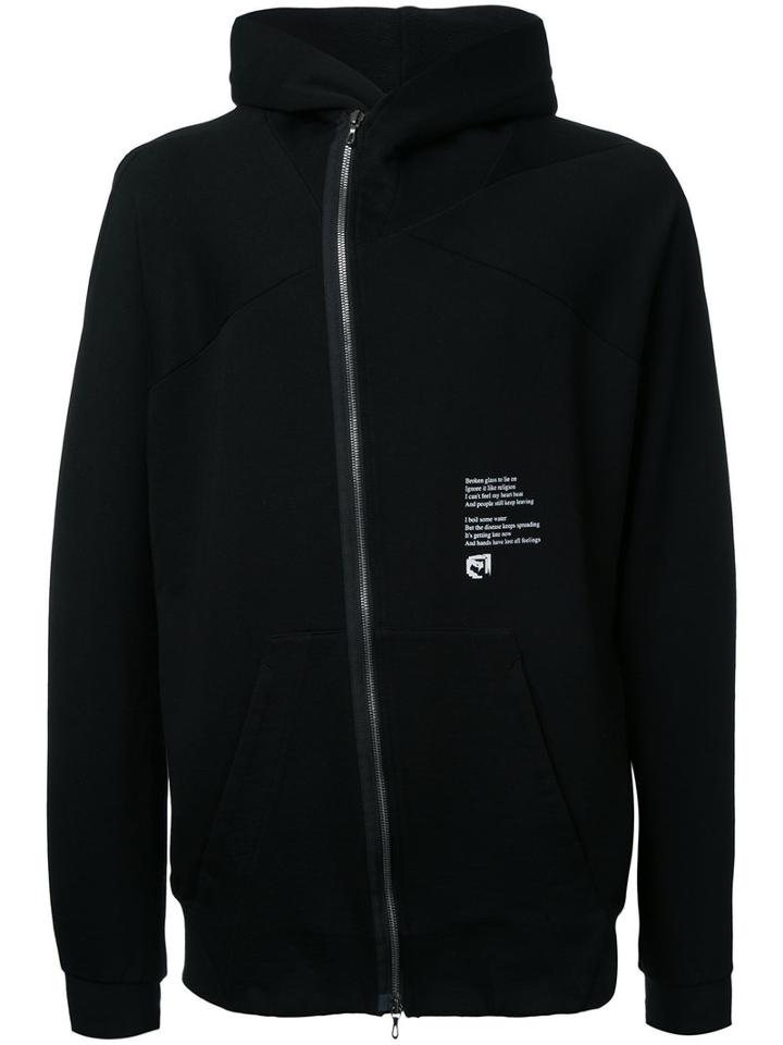Julius Dust Print Zip Hoodie, Men's, Size: 3, Black, Cotton