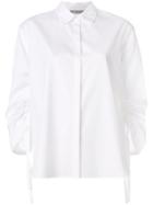 Vince Cinched Sleeve Shirt - White